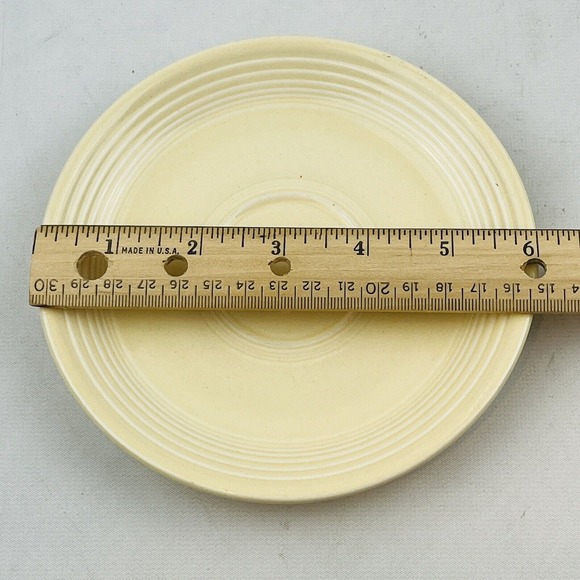 Vintage Fiesta Ivory 2 Saucer Lot Fiestaware Homer Laughlin HLC - Picture 6 of 6